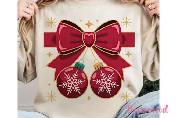Christmas Bow Ornaments PNG Clipart for Illustrations