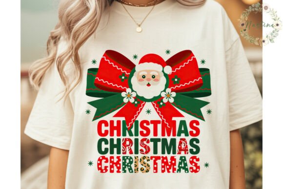 Christmas Bow Stacked Text PNG Clipart for Illustrations