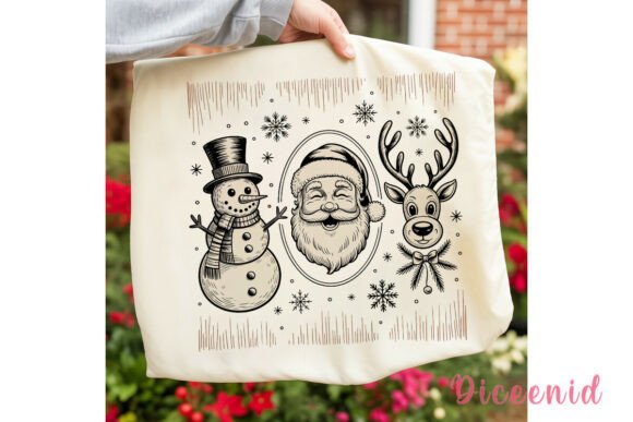 Christmas Engraved Characters PNG