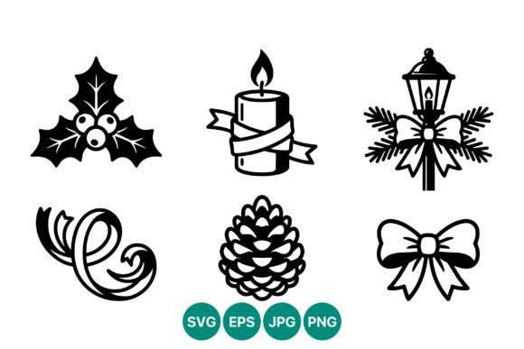Christmas Holiday Decorations Vector Illustrations Review