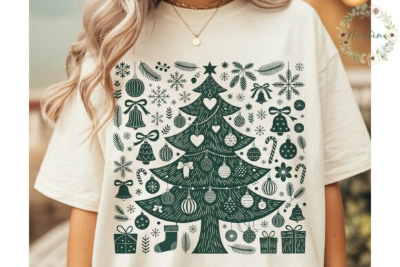 Christmas Linocut Tree Design PNG: A Brand Designer’s Review for Illustrations