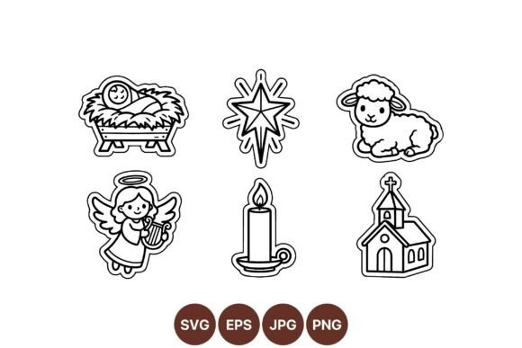 Christmas Nativity SVG Icons