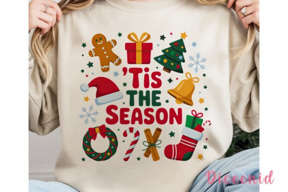 Christmas Tis the Season PNG Clipart for Illustrations