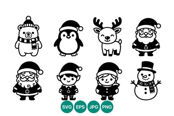 Christmas Vector Icons for Modern Illustrations
