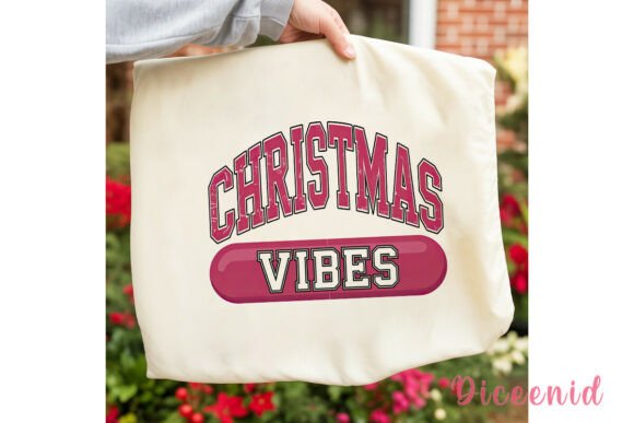 Christmas Vibes Collegiate PNG Clipart for Illustrations