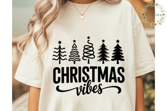 Christmas Vibes Tree Line PNG Clipart for Illustrations