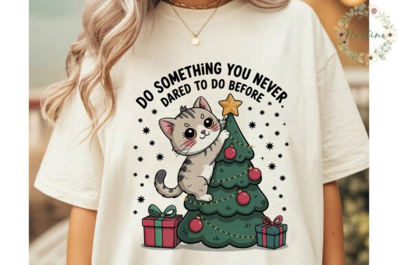 Cute Cat Christmas Tree PNG Clipart in Illustrations