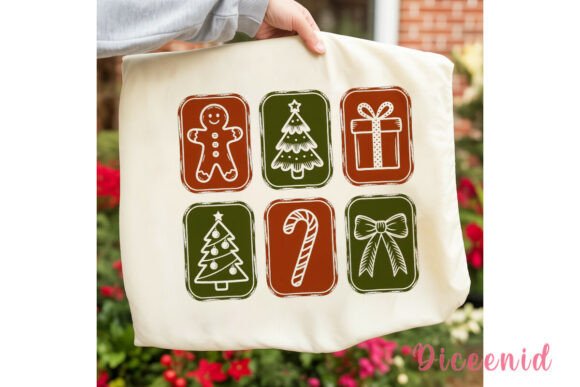 Distressed Christmas Icons PNG Clipart