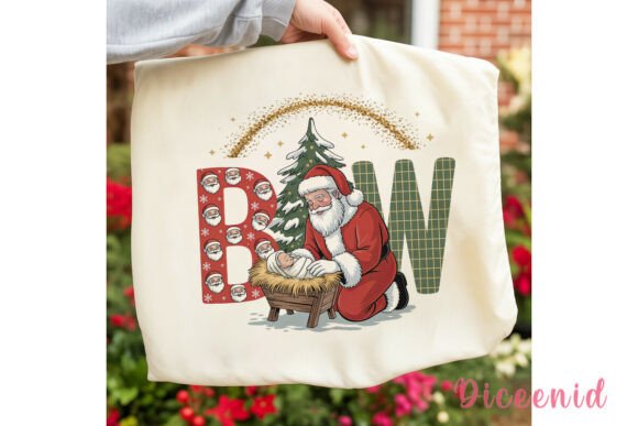 Nativity Santa Christmas PNG Clipart for Modern Illustrations