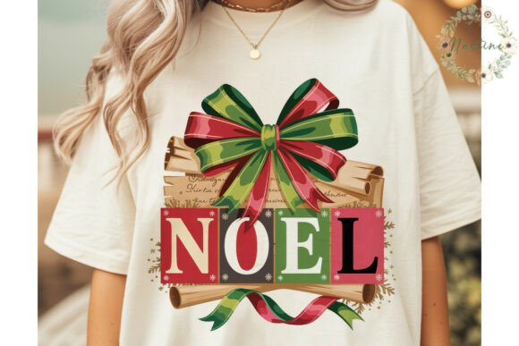 NOEL Christmas Bow Sublimation Design for Illustrations