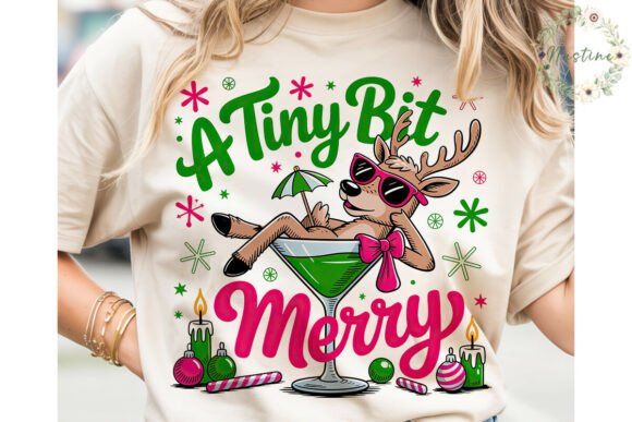Reindeer Martini Christmas PNG Clipart for Illustrations