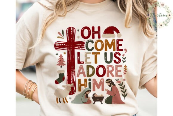Rustic Christmas Adore Him PNG Clipart and Illustrations Review