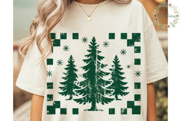 Rustic Christmas Trees PNG Clipart for Illustrations