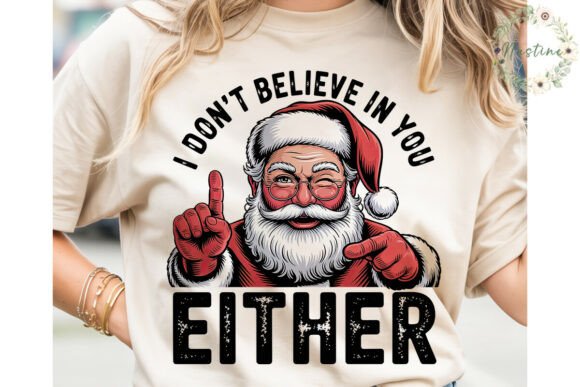 Sarcastic Santa Christmas PNG Clipart for Illustrations