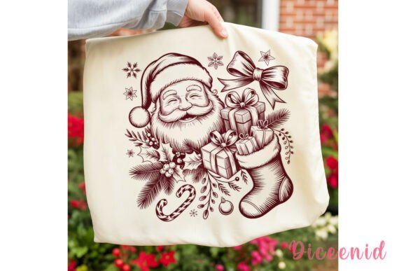 Vintage Christmas Collage PNG Clipart for Illustrations