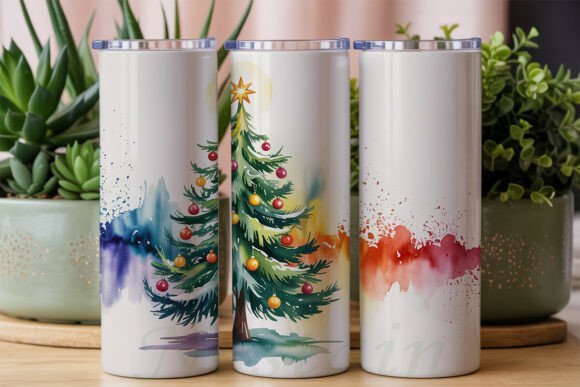 Watercolor Christmas Tree 20oz Tumbler Review: A Strategic Design Asset for Seasonal Branding